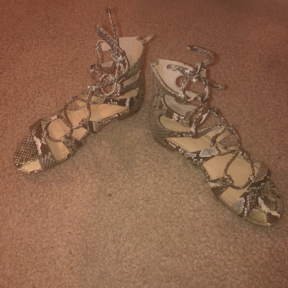 J/Slides Snakeskin sandals - Picture 4 of 4